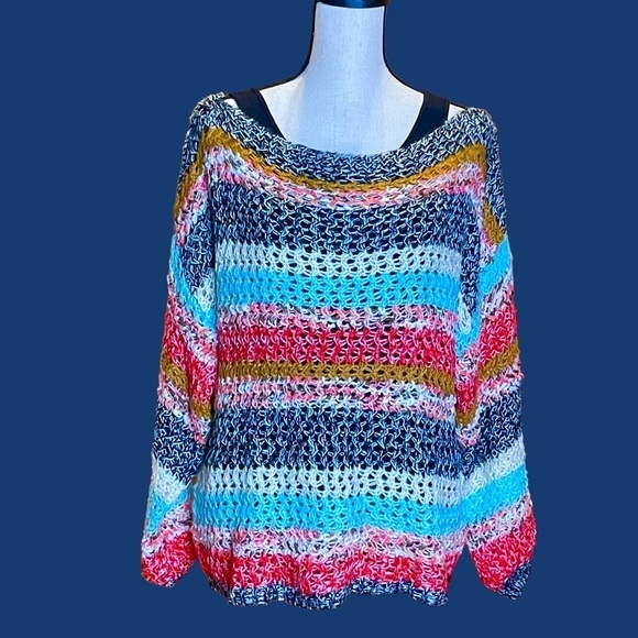 Bibi Striped Knit Crochet Slouchy Easy Fit Grannycore Boho
Sweater Small - Picture 1 of 6